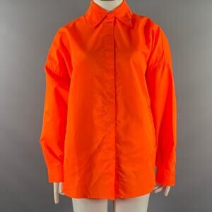 THE FRANKIE SHOP Size XS/S Orange Polyester Shirt Jacket Shirt